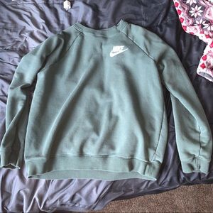 Olive green Nike crewneck